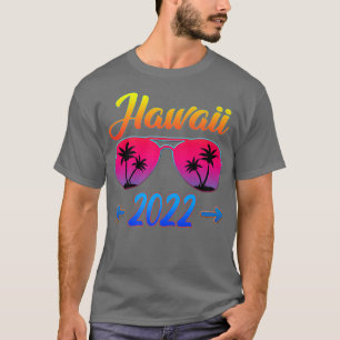 Hawaii 2022 Hawaiian Beach Cool Glasses Vacation M T-Shirt