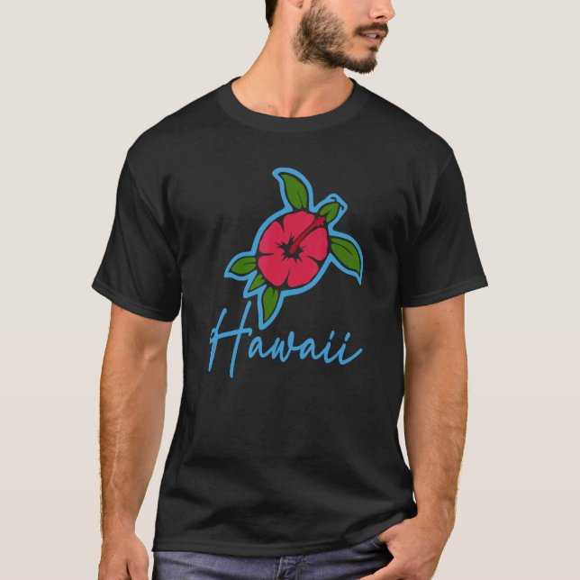 Hawaii 2022 Island Hawaiian Sea Turtle Tropical Fl T-Shirt (Vorderseite)