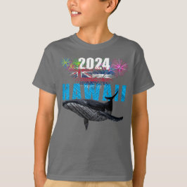 HAWAII 2024 POLYNESISCHE TRIBAL HUMPBACK FIREWORKS T-Shirt