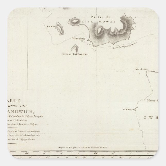 Hawaii 2 quadratischer aufkleber (Vorderseite)