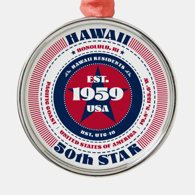 Hawaii 50. Staat Weihnachtsschmuck (Vorne)