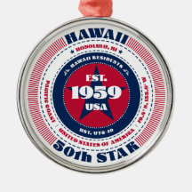 Hawaii 50. State Weihnachtsbaumanhänger