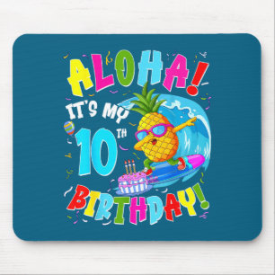 Hawaii Aloha 10. Geburtstag Hawaiian Junge Mädchen Mousepad