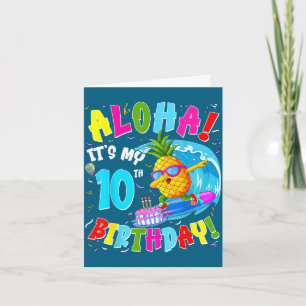 Hawaii aloha 10. Geburtstag hawaiianischer Junge M Karte