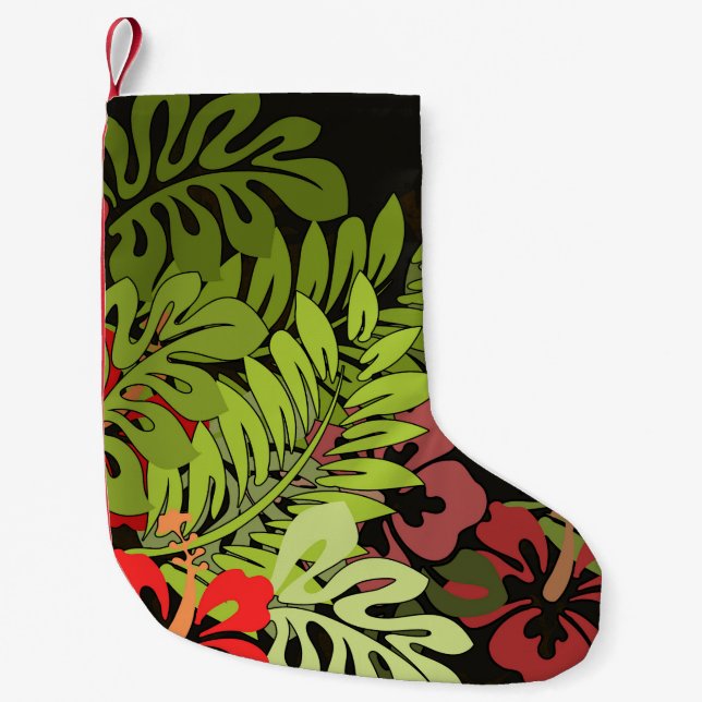 Hawaii Aloha Blume Art Print Kleiner Weihnachtsstrumpf (Vorderseite)