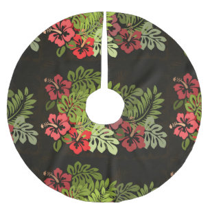 Hawaii Aloha Blume Art Print Polyester Weihnachtsbaumdecke