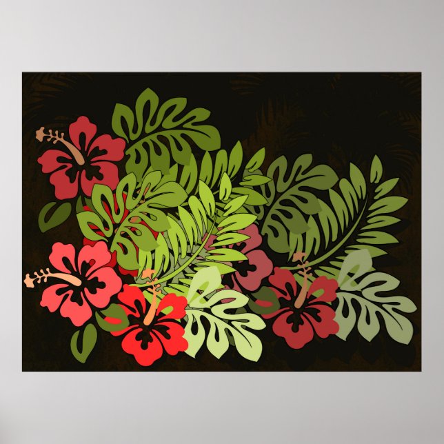 Hawaii Aloha Blume Art Print Poster (Vorne)