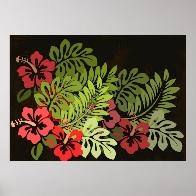 Hawaii Aloha Blume Art Print Poster (Vorne)