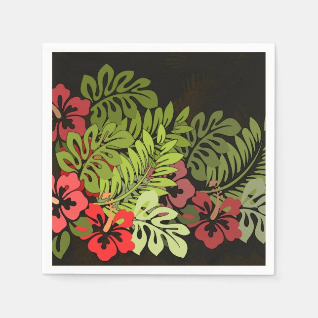 Hawaii Aloha Blume Art Print Serviette (Vorderseite)