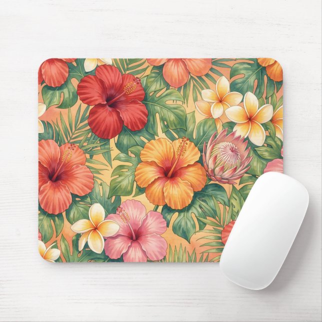 Hawaii Aloha Dekorative Blumen Muster Mousepad (Mit Mouse)