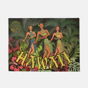 Hawaii Aloha Palm Hula Art Design Fußmatte