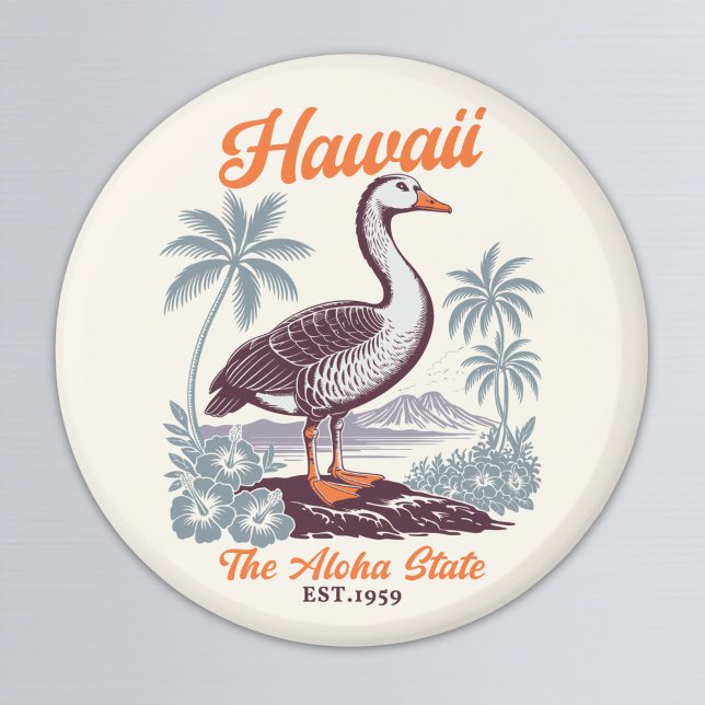 Hawaii Aloha State Goose Graphic  Magnet (Von Creator hochgeladen)