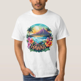 Hawaii Aloha Tropical Beach Mountains T-Shirt