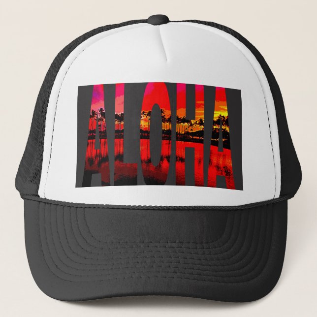 Hawaii Aloha Truckerkappe (Vorderseite)