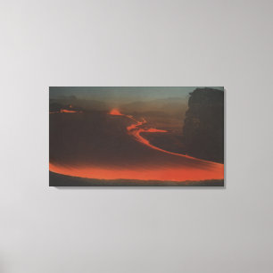 Hawaii - Ansicht der Lava-Spuren vom Active Leinwanddruck