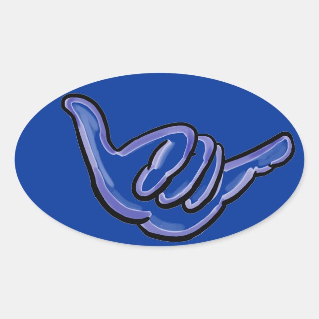 Hawaii-Aufkleber Ovaler Aufkleber (Vorderseite)