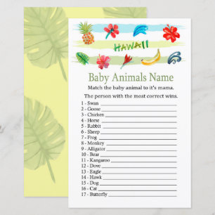 Hawaii-Babytier-Namen-Spiel