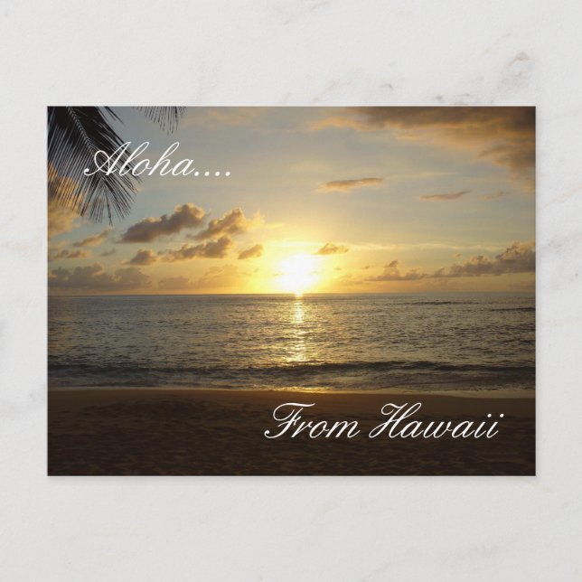 Hawaii Beach 3, Aloha...., aus Hawaii Postkarte (Vorderseite)