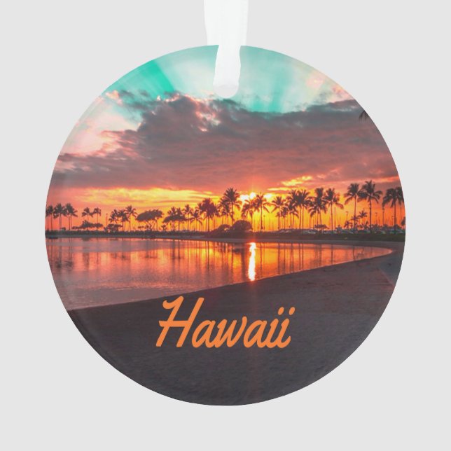 Hawaii Beach Hawaii Ornament (Rückseite)