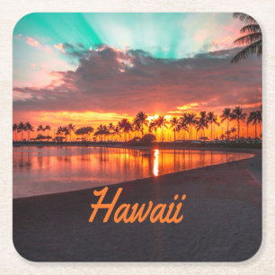 Hawaii Beach Hawaiianische Inseln Rechteckiger Pappuntersetzer
