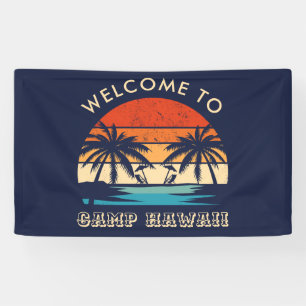 Hawaii Beach Party Retro Sonnenuntergang Banner