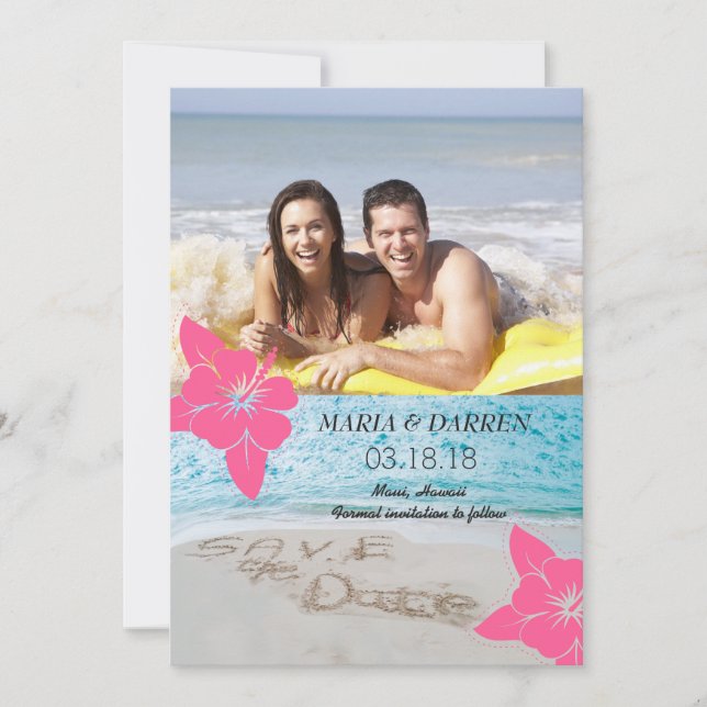 Hawaii Beach Save the Date (Vorderseite)