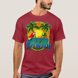 Hawaii Beach Sunset Parrot Premium T-Shirt