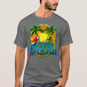 Hawaii Beach Sunset Parrot T-Shirt