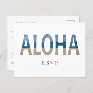 Hawaii Beach Wedding Aloha Foto UAWG Einladungspostkarte