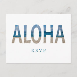 Hawaii Beach Wedding Aloha Foto UAWG Einladungspostkarte