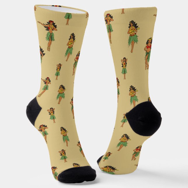 Hawaii Beach Wedding Hula Dancer Socken (Gewinkelt)