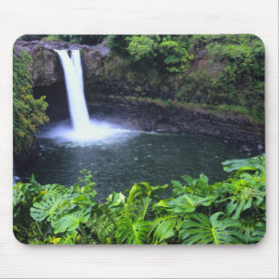 Hawaii, Big Island, Hilo, Rainbow Falls, Lush Mousepad