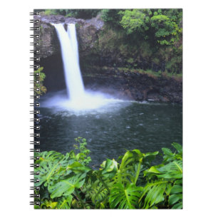 Hawaii, Big Island, Hilo, Rainbow Falls, Üppig Notizblock