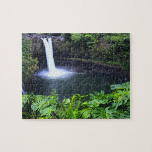 Hawaii, Big Island, Hilo, Rainbow Falls, Üppig Puzzle