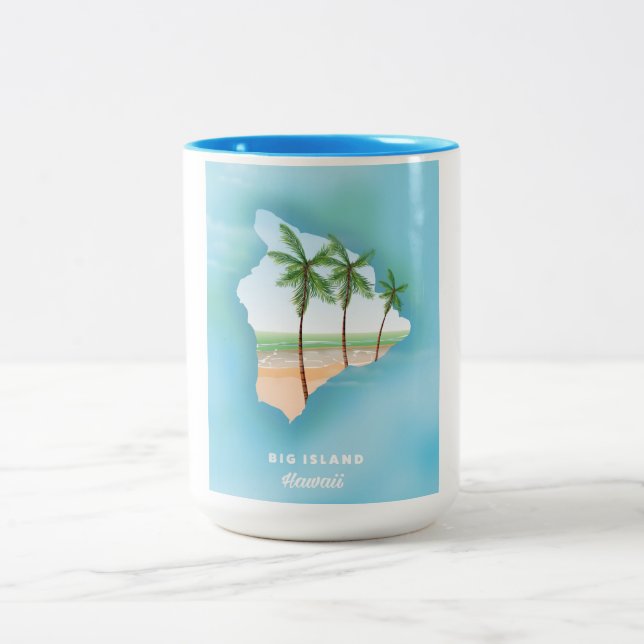 Hawaii Big Island Zweifarbige Tasse (Mittel)
