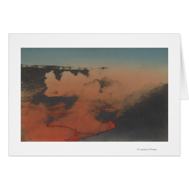 Hawaii - Blick auf den Kilauea Vulkan in HA (Vorderseite (Horizontal))