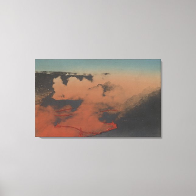 Hawaii - Blick auf den Kilauea Vulkan in HA Leinwanddruck (Vorderseite)