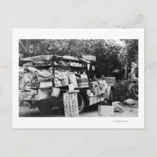 Hawaii - Blick auf einen Gemüsewagen Postkarte