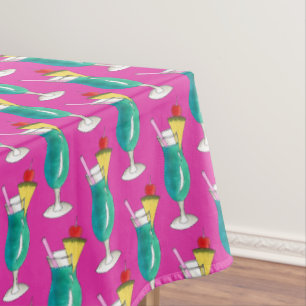 Hawaii Blue Hawaiian Tiki Bar Cocktail Mixed Drink Tischdecke