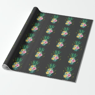 Hawaii Blume Ananas Geschenkpapier