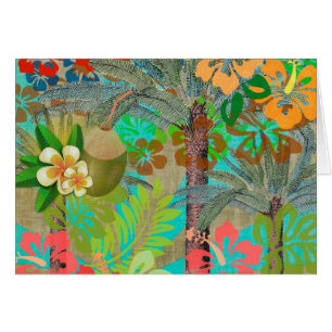 Hawaii Blume Hula Vintage Blumengrafik