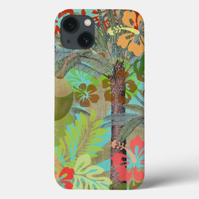 Hawaii Blume Hula Vintage Blumengrafik Case-Mate iPhone Hülle (Rückseite)
