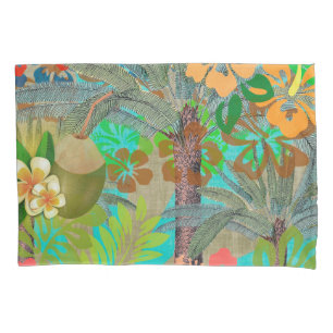 Hawaii Blume Hula Vintage Blumengrafik Kissenbezug
