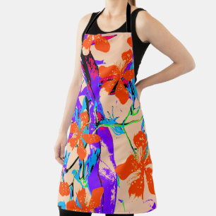 Hawaii-Blume rosa und Lila Schürze