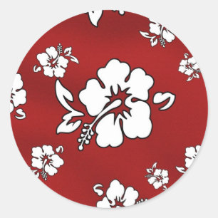 Hawaii-Blume Runder Aufkleber