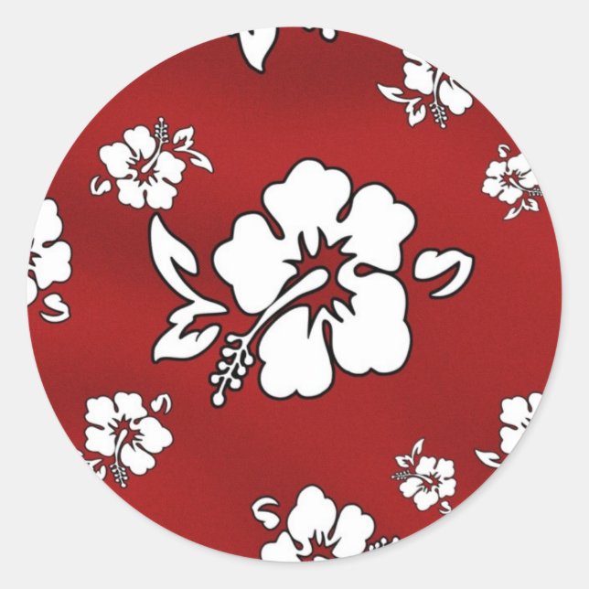 Hawaii-Blume Runder Aufkleber (Vorderseite)