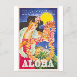 Hawaii Blume Vintage Reise Postkarte