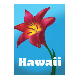 Hawaii Blumen Reise Druck