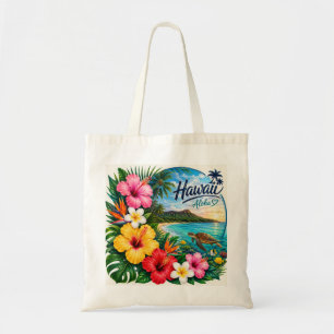 Hawaii Blumen Tragetasche