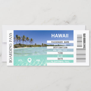 Hawaii Boarding Pass Wochenende Einladung
